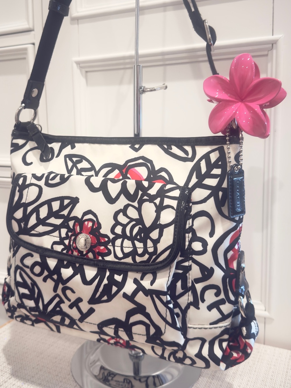 🌸 Coach Poppy Floral Graffiti Crossbody/ Shoulder Bag - Picture 3 of 16